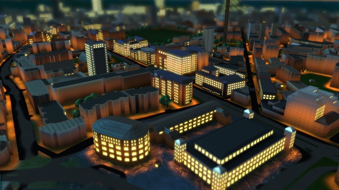 London at night in MyWorld
